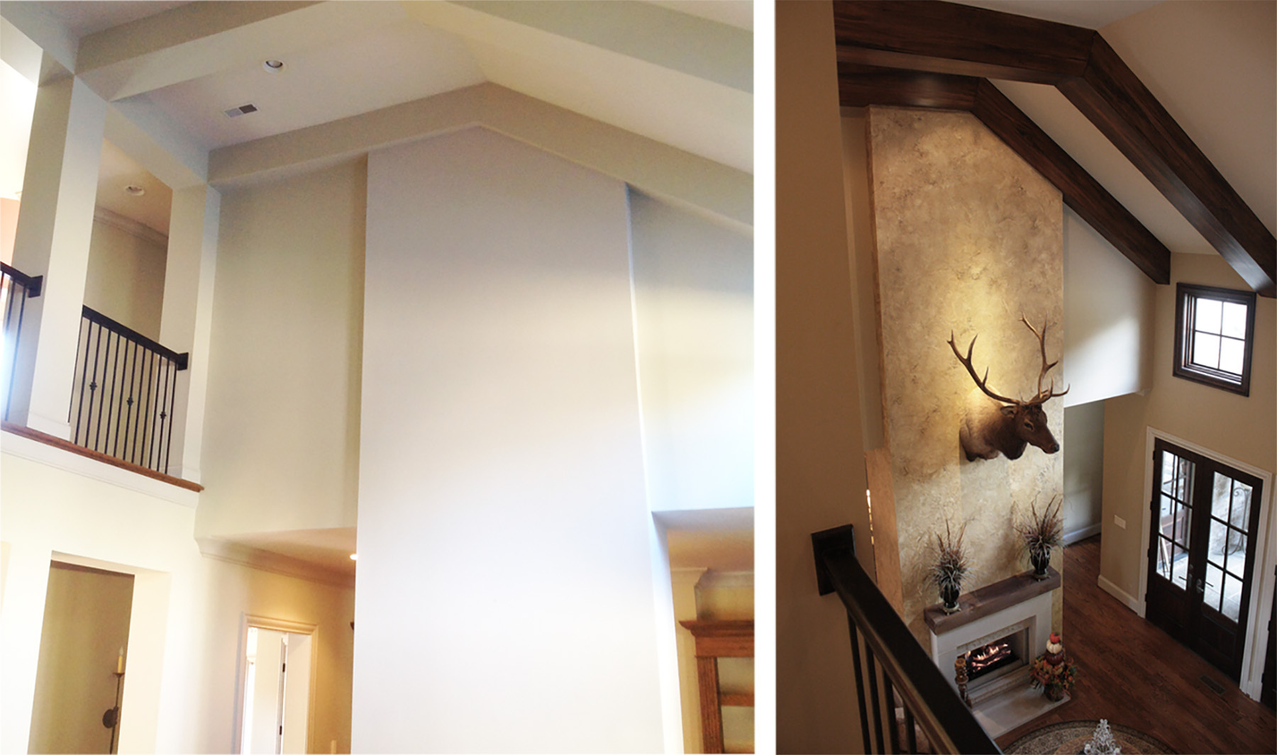 Before and After of this Brentwood customer's great room Classic transformation.