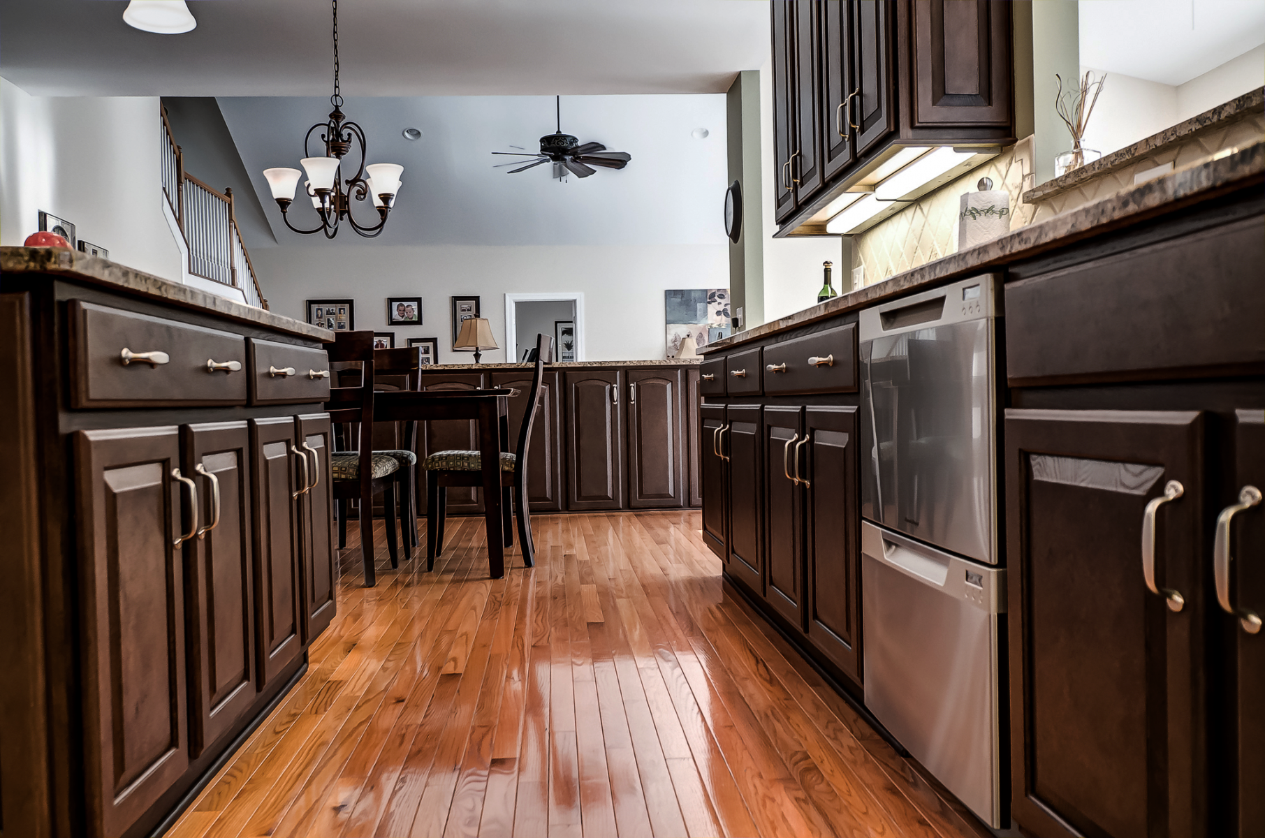 Kitchen cabinet refinishing - in a rich furniture finish