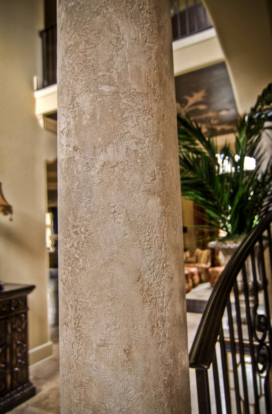 Found in Our Columns Gallery – Design include marble, stone, glazes and plasters looks.