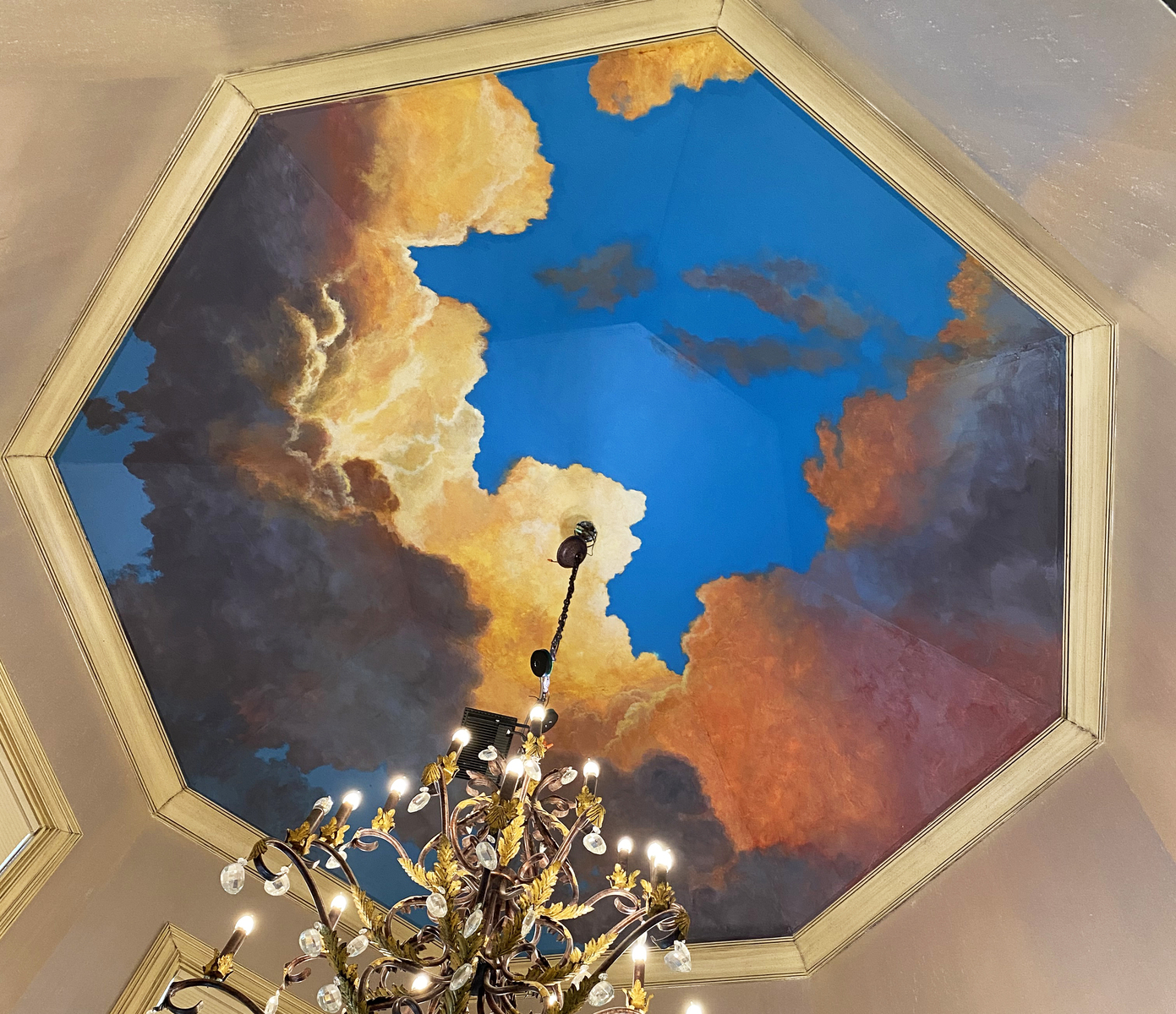 Twilight master bedroom day and night sky sky mural