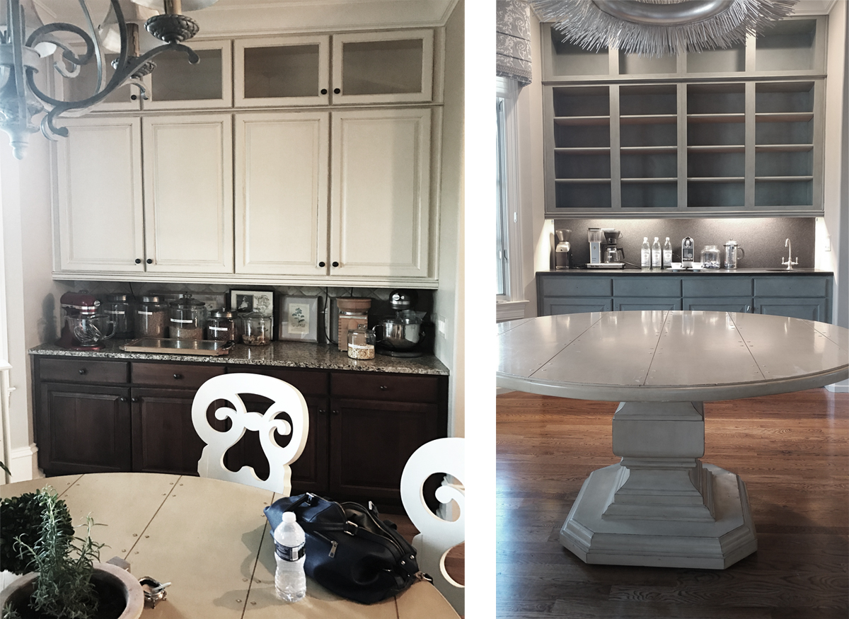 before and after cabinet makeover