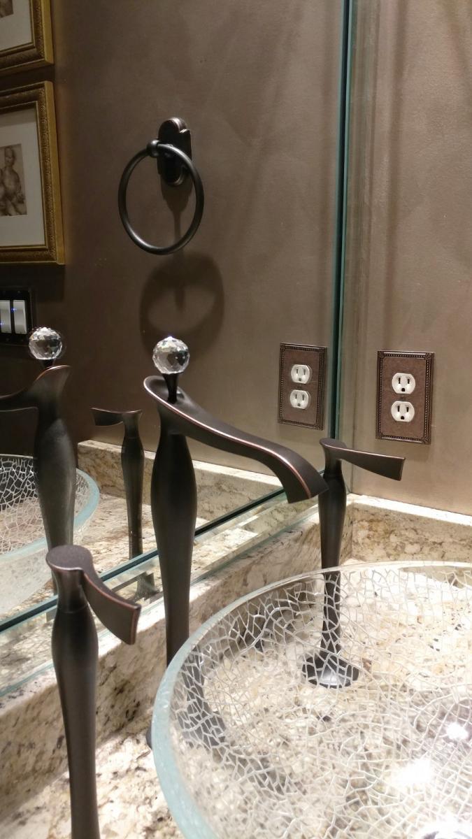refinished faucets bronze