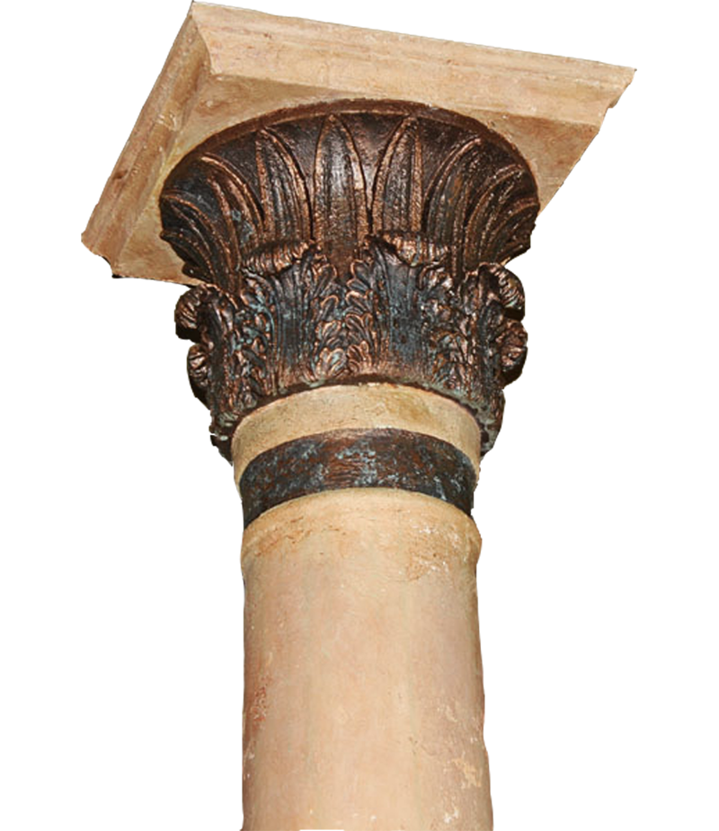 Bronze and copper columns