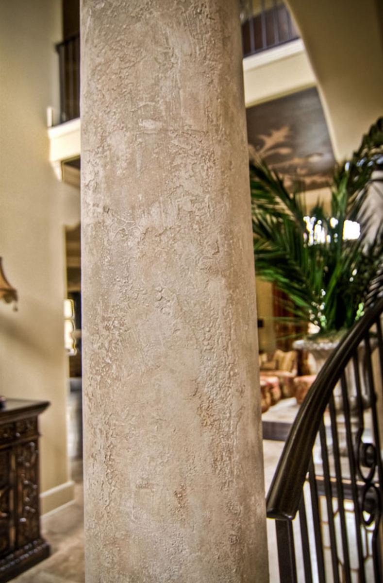 Faux Spanish stone columns for this customer’s front entryway at the Governors Club Brentwood, TN.